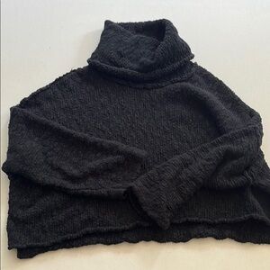Free People Black Turtleneck Sweater